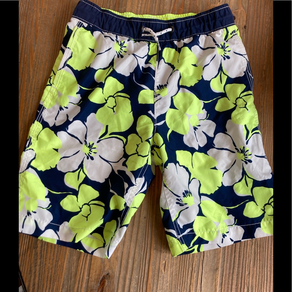 KIDS GAP NEON SWIM TRUNKS SZ 10 REGULAR